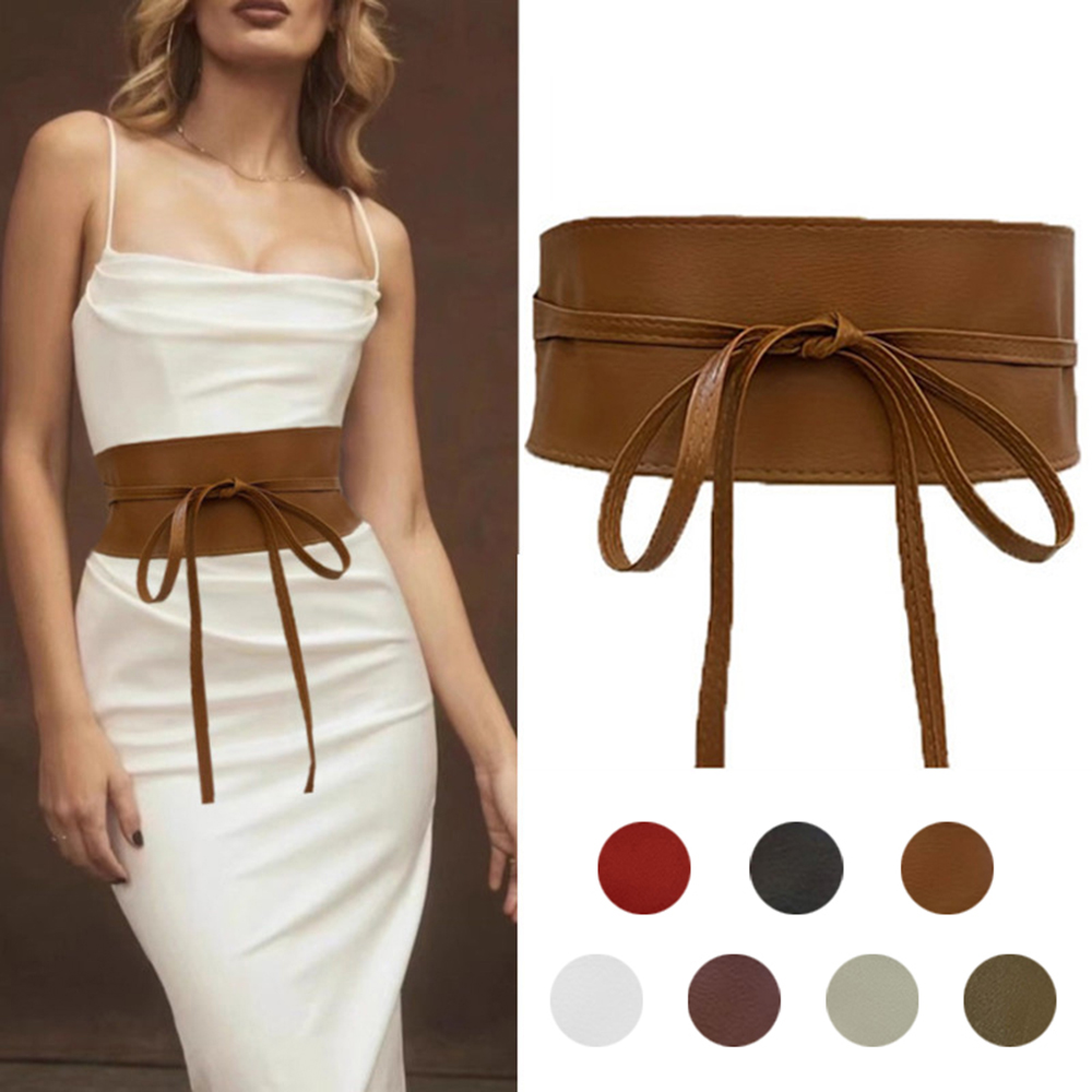 Corset Waist Cinch - Boho Belt For Women Bowknot Faux