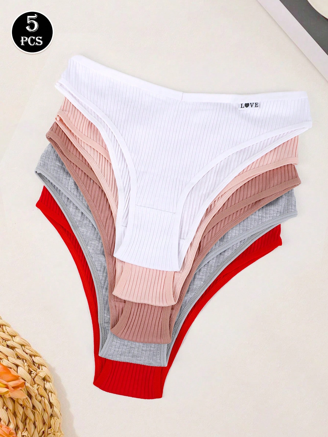 Seamless Underwear Women - 5-Pack Ribbed Seamless Briefs for Women
