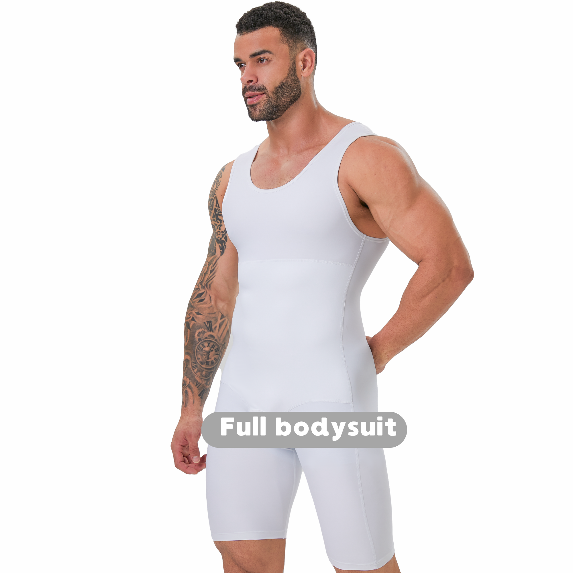 Men's Double Layer Tummy Contr - مراجعة Shapewear Bodysuit Firm وسعره