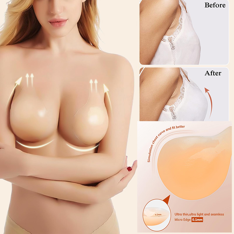 1/2 Pairs Women Sticky Bra Pus - مراجعة Strapless Bra Backless وسعره