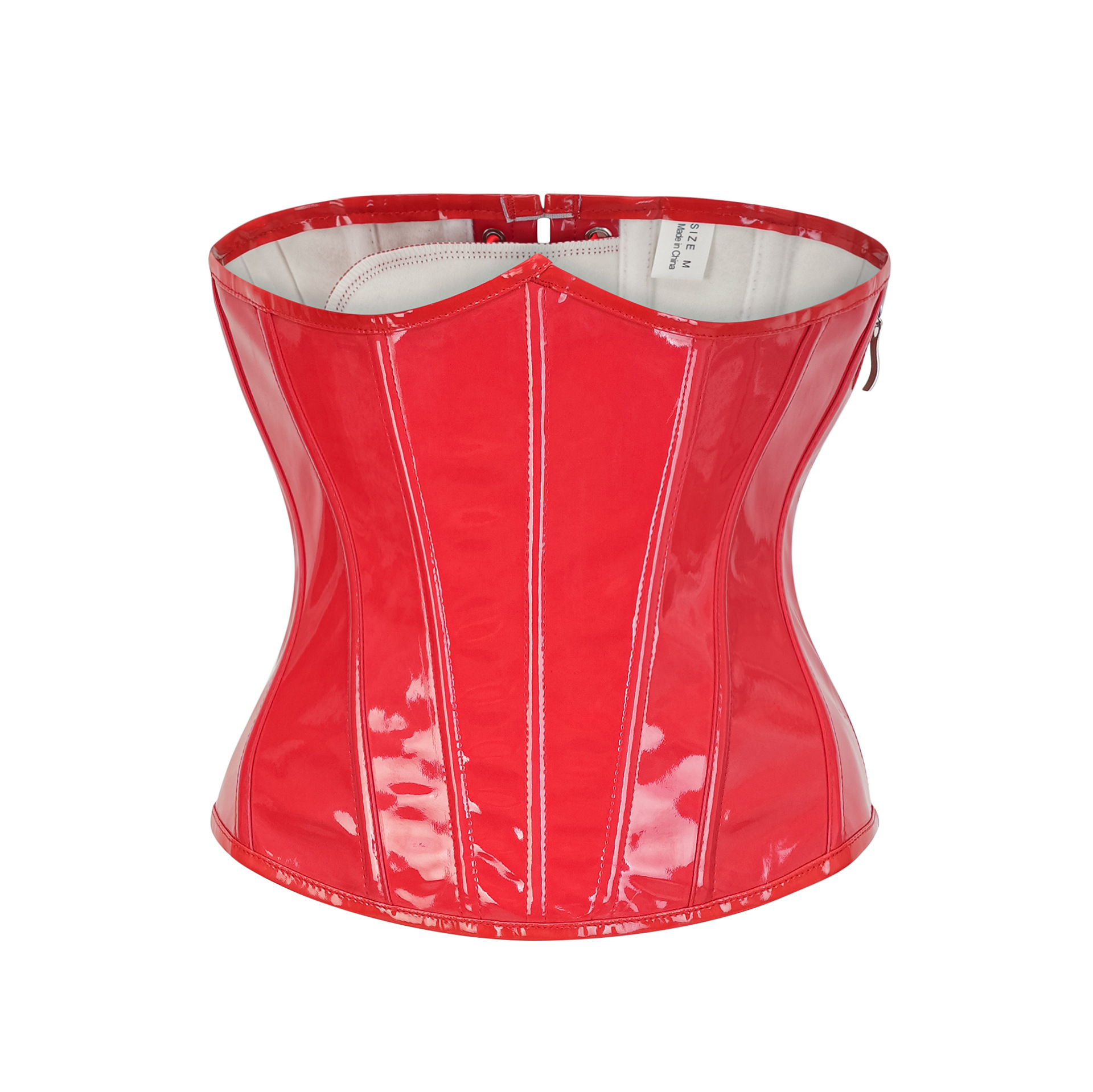 Steampunk Red PU Leather Side  - مراجعة Corset Waist Cinch وسعره