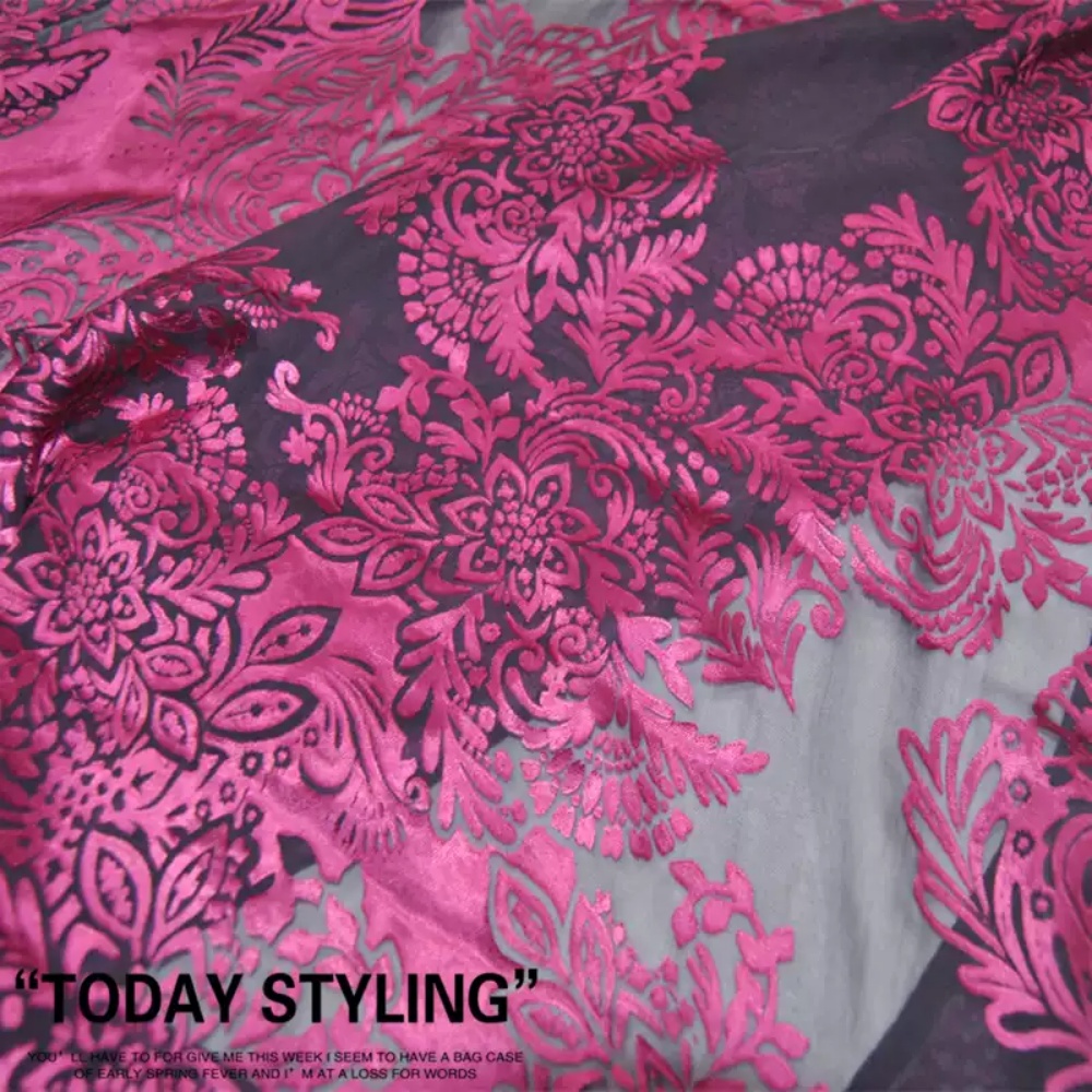 Fashion Large Pink Flower Desi - مراجعة Robe Silk Women وسعره