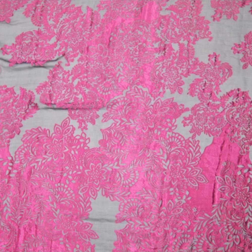 Fashion Large Pink Flower Desi - مراجعة Robe Silk Women وسعره