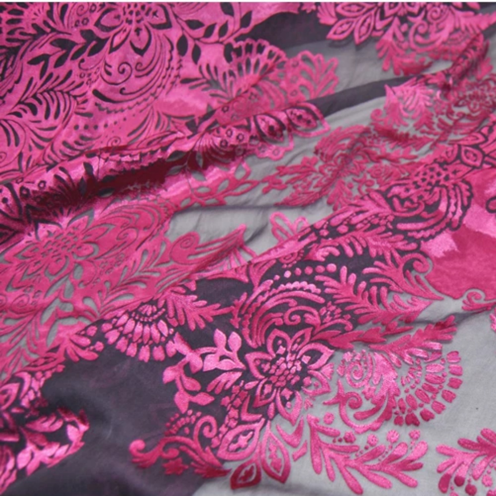 Fashion Large Pink Flower Desi - مراجعة Robe Silk Women وسعره