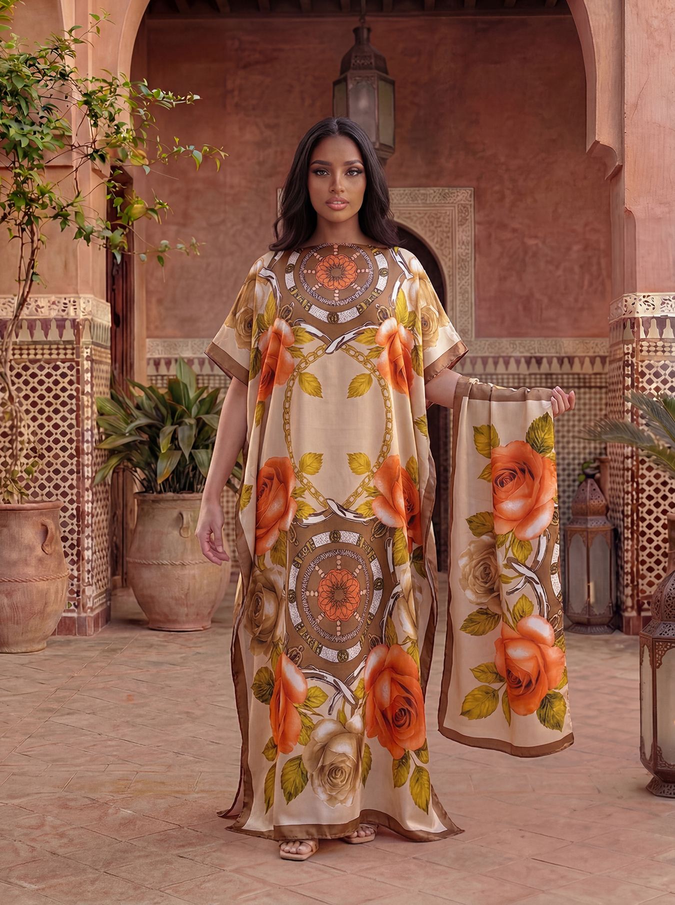 New Style Long Loose Silk Blen - مراجعة Robe Silk Women وسعره