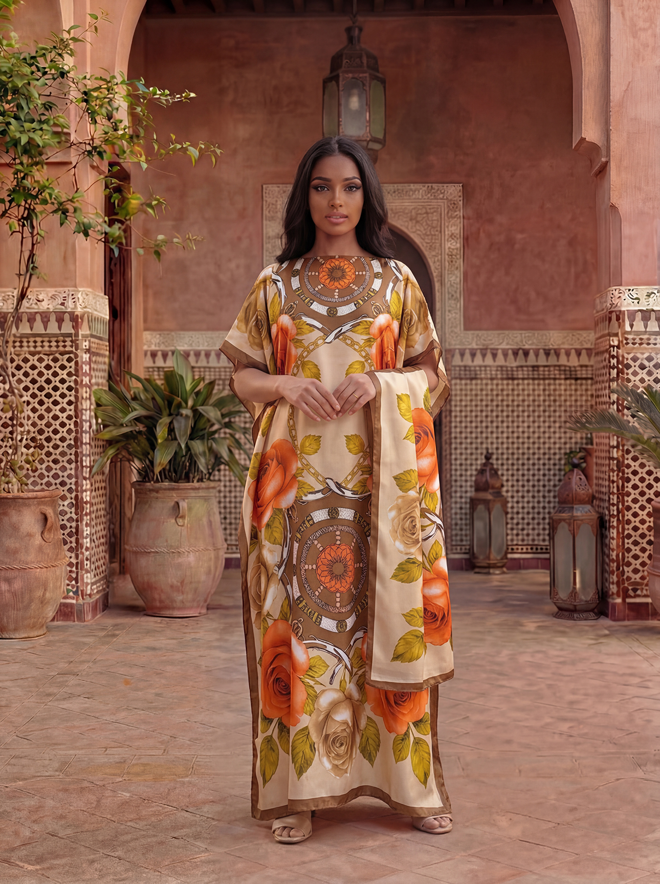 New Style Long Loose Silk Blen - مراجعة Robe Silk Women وسعره