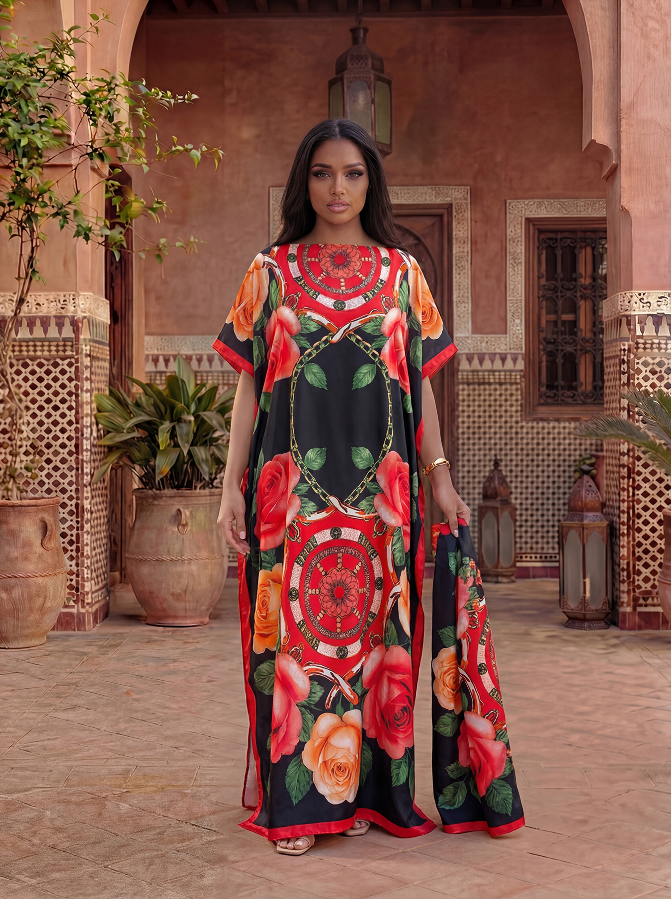New Style Long Loose Silk Blen - مراجعة Robe Silk Women وسعره