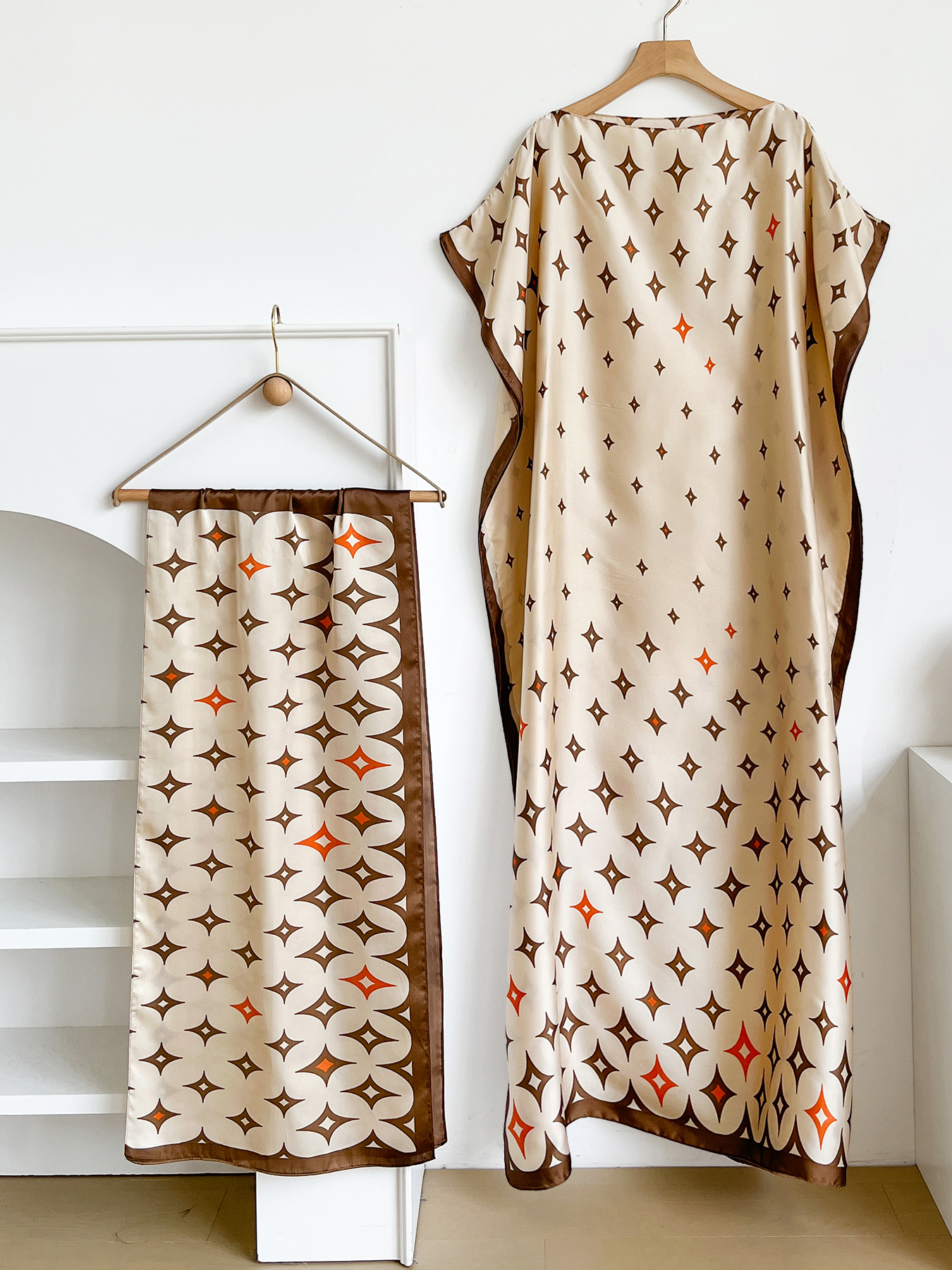New Style Long Loose Silk Blen - مراجعة Robe Silk Women وسعره