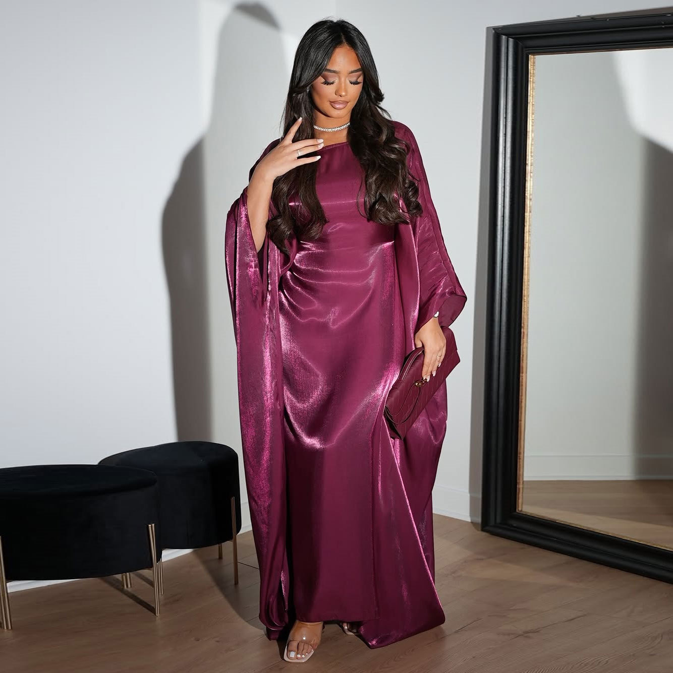 One Size New Summer Middle Eas - مراجعة Robe Silk Women وسعره