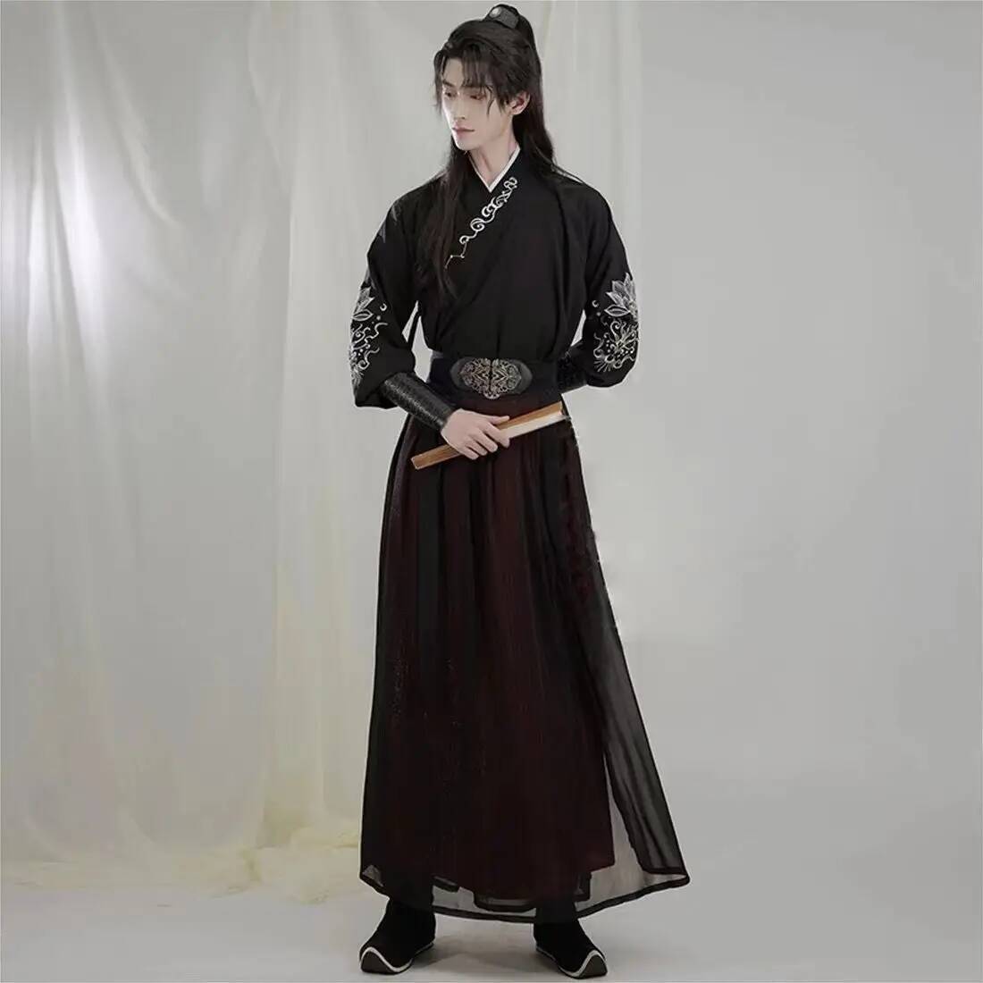 Ancient knight hanfu men women - مراجعة Robe Silk Women وسعره