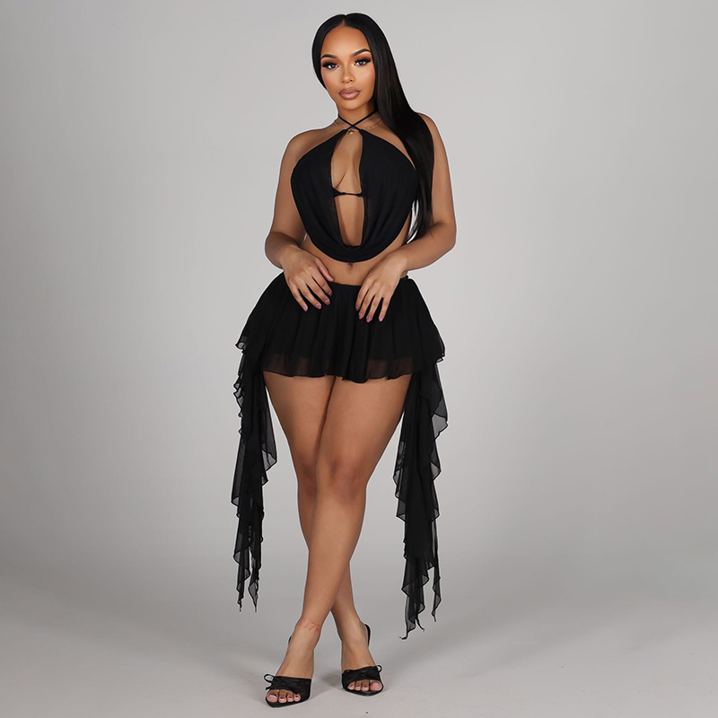 Women Sexy Solid Mesh 2 Piece  - مراجعة Cami Top Lace وسعره