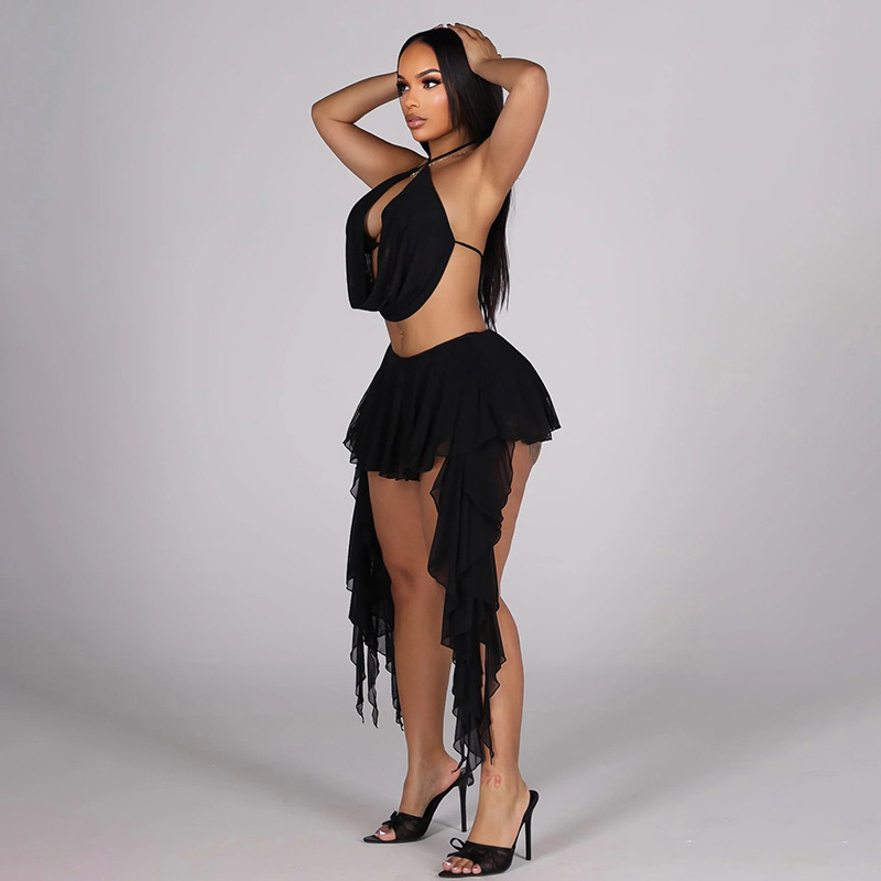 Women Sexy Solid Mesh 2 Piece  - مراجعة Cami Top Lace وسعره