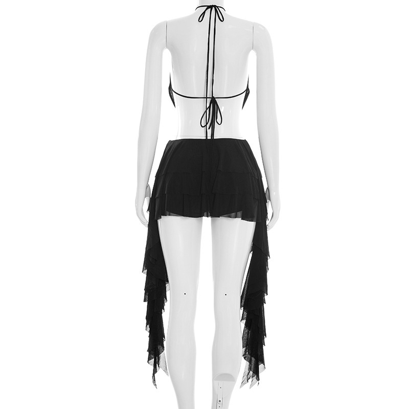 Women Sexy Solid Mesh 2 Piece  - مراجعة Cami Top Lace وسعره