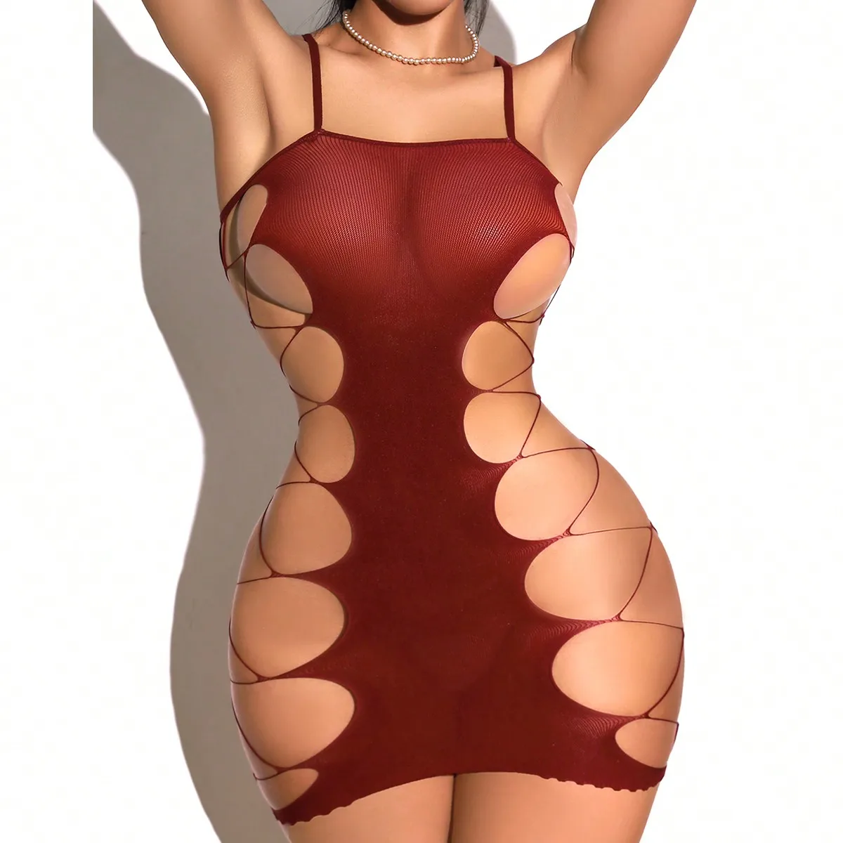 New Fashion Womens body Stocki - مراجعة Bodystocking Fishnet وسعره
