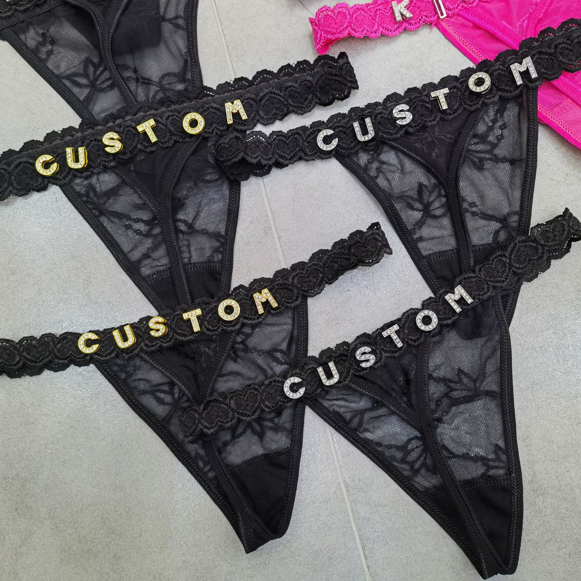 Customize Thongs Crystal Name  - مراجعة Thong Bikini Women وسعره