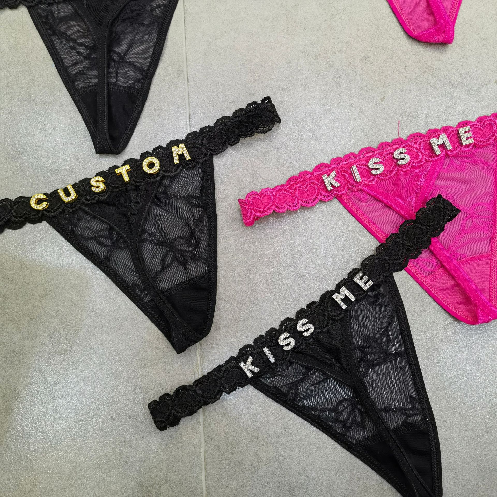 Customize Thongs Crystal Name  - مراجعة Thong Bikini Women وسعره