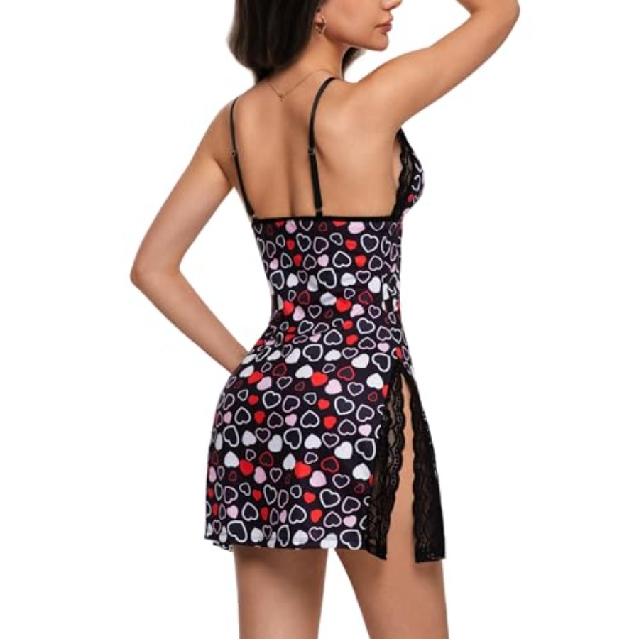Night Gowns for Women V Neck L - مراجعة Babydoll Chemise Night وسعره