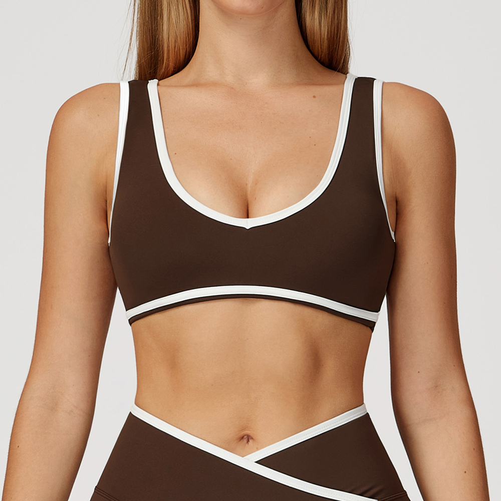 V-Neck Sports Bra Women Top Pu - مراجعة Push Up Bra Padded وسعره