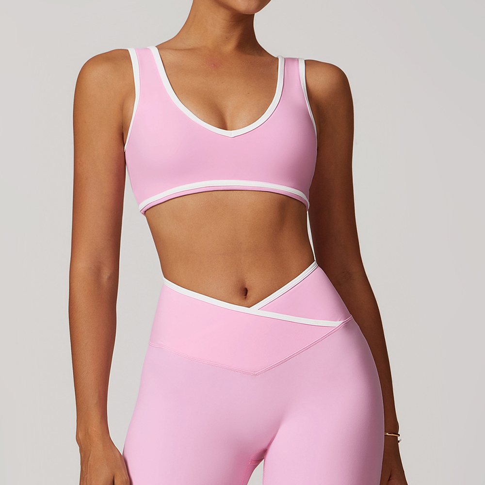 V-Neck Sports Bra Women Top Pu - مراجعة Push Up Bra Padded وسعره