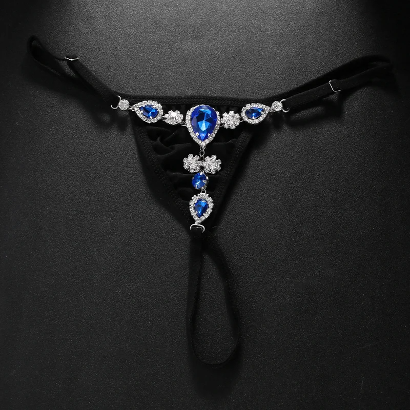 Fashion Blue Crystal Bikini Th - مراجعة Thong Bikini Women وسعره