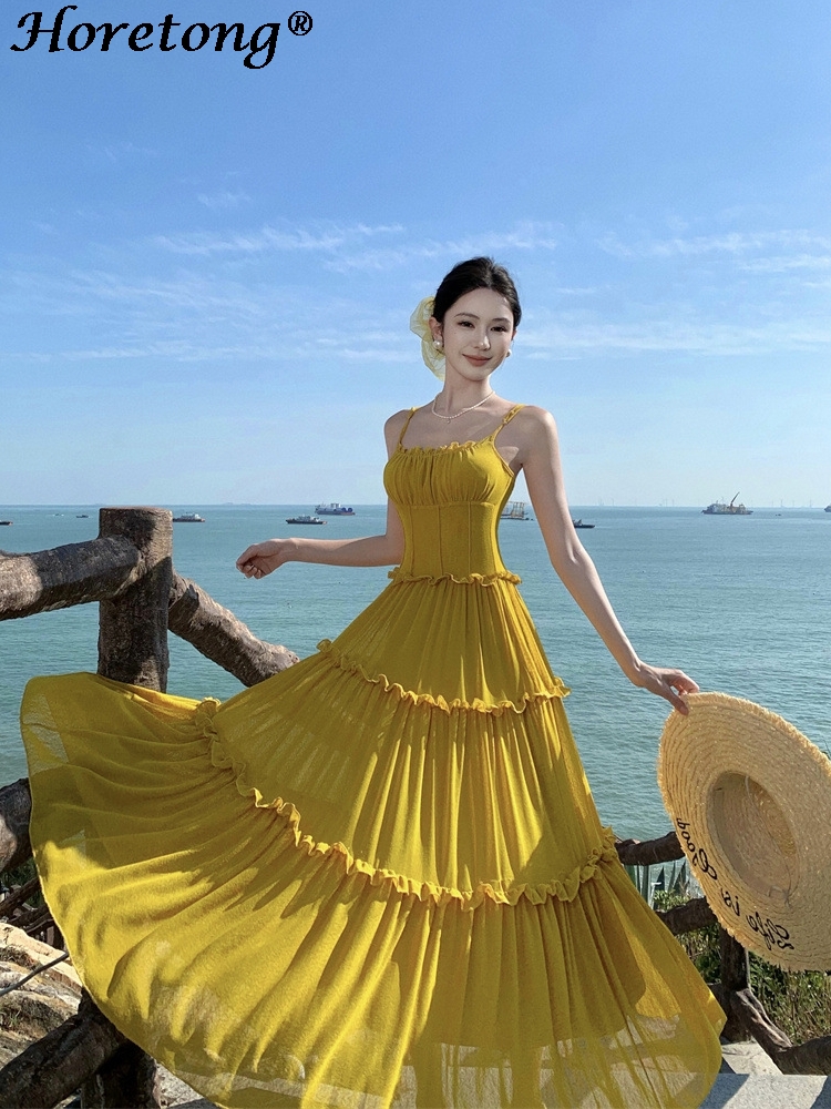 Women's Summer Solid Cami Maxi - مراجعة Corset Waist Cinch وسعره