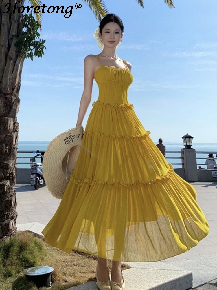 Women's Summer Solid Cami Maxi - مراجعة Corset Waist Cinch وسعره