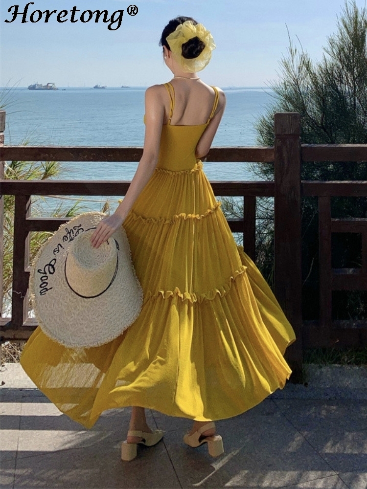 Women's Summer Solid Cami Maxi - مراجعة Corset Waist Cinch وسعره