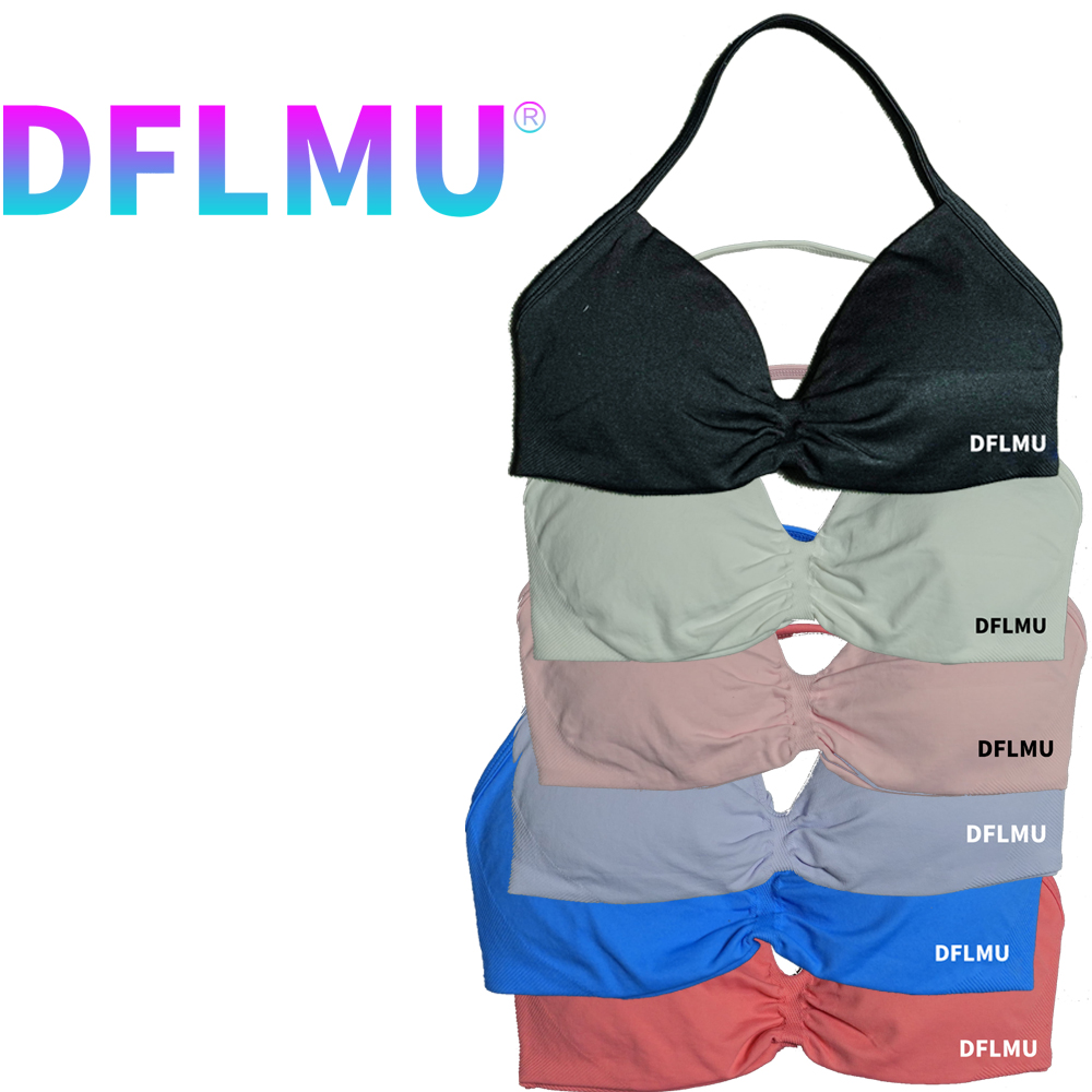 DFLMU Women Halter Sports Bra  - مراجعة Push Up Bra Padded وسعره