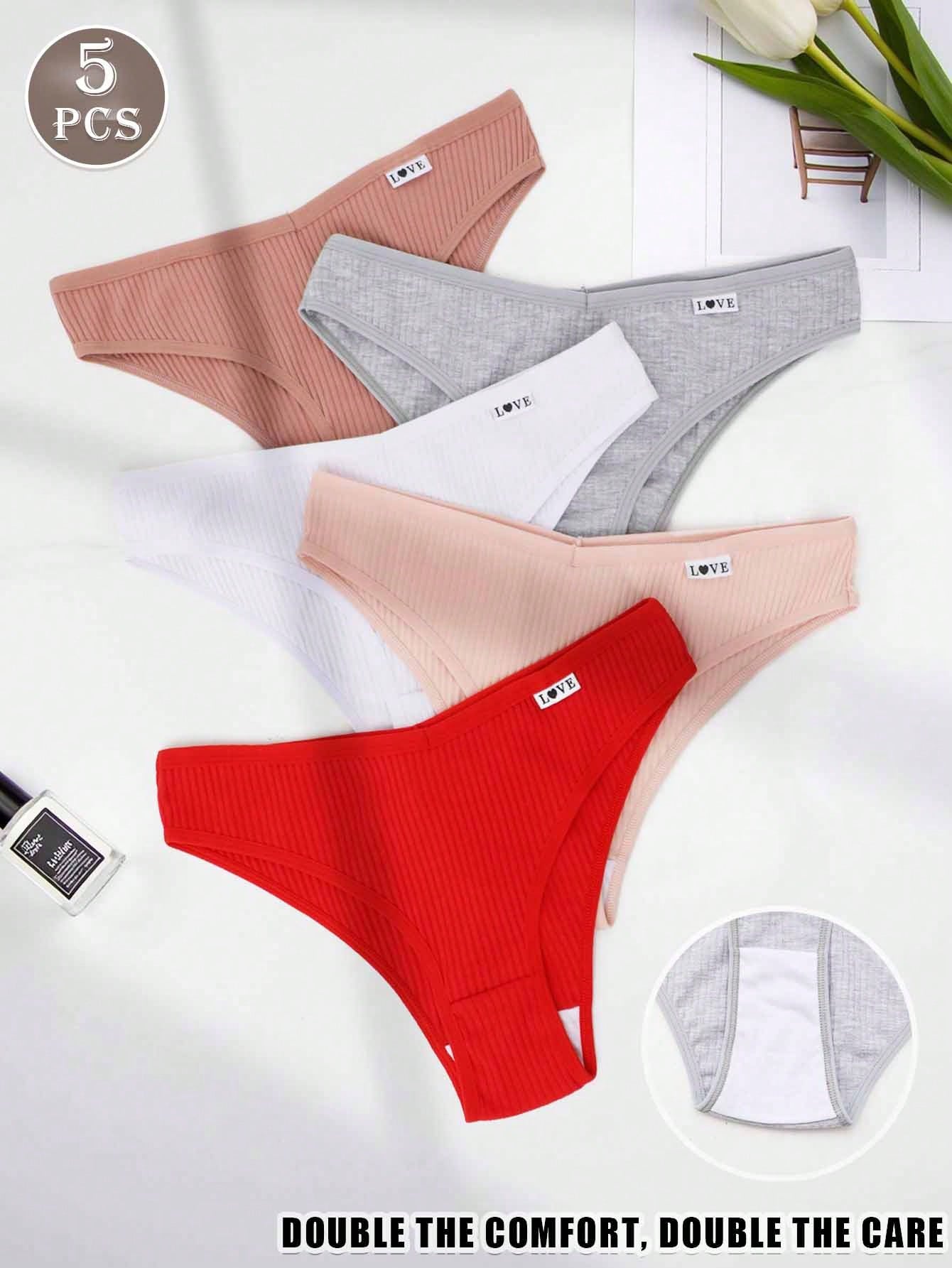 5-Pack Ribbed Seamless Briefs  - مراجعة Seamless Underwear Women وسعره