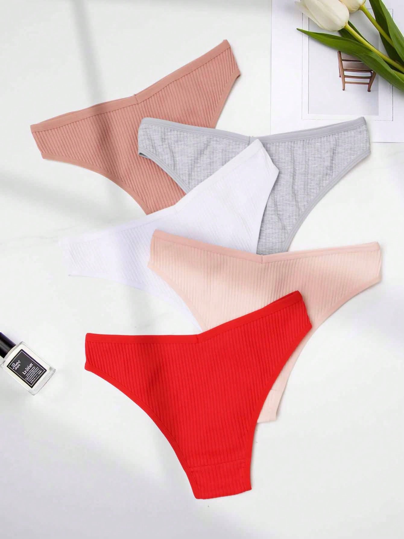 5-Pack Ribbed Seamless Briefs  - مراجعة Seamless Underwear Women وسعره