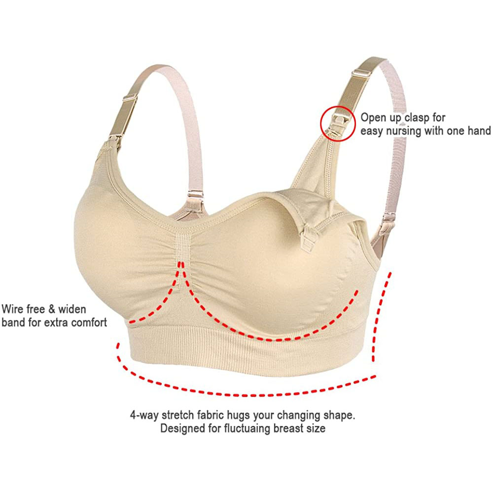 Womens Maternity  Nursing Bra  - مراجعة Nursing Bra Sleep وسعره