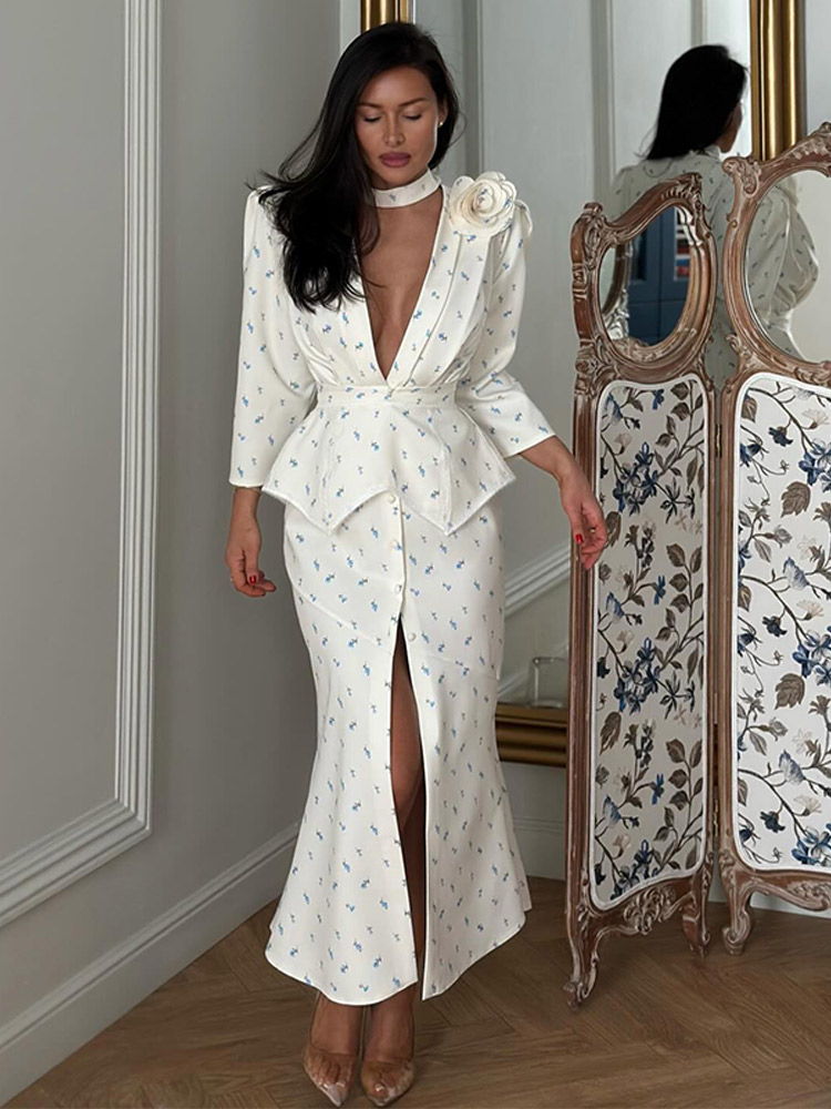 Elegant Women Floral Dress Dar - مراجعة Corset Waist Cinch وسعره