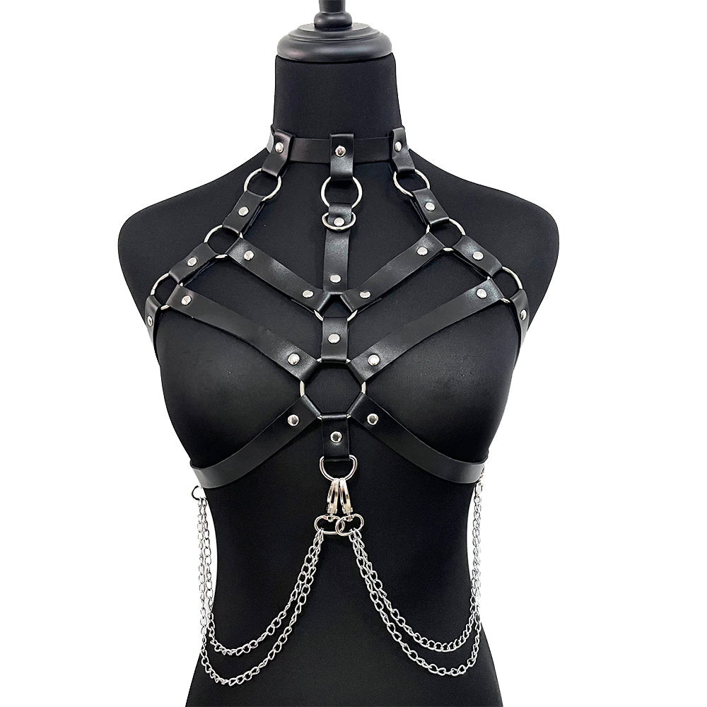 Chain with Leather Lingerie Wo - مراجعة Garter Belt Set وسعره