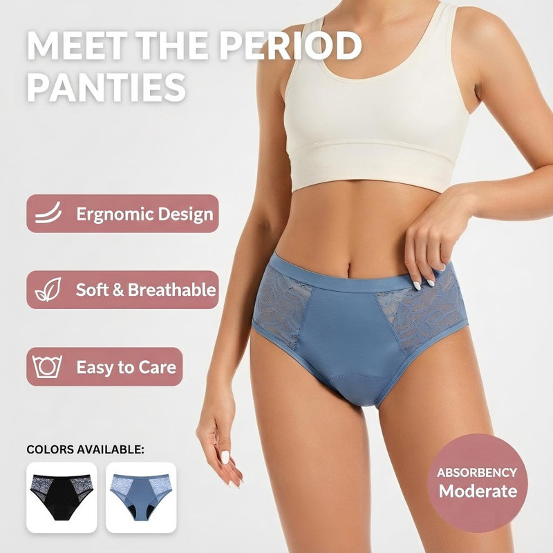 Absorbent Period Underwear Wom - مراجعة Period Panty Absorbent وسعره
