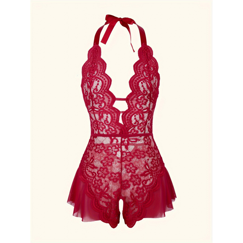 Charming Lace Mesh Teddy, Scal - مراجعة Lace Teddy Lingerie وسعره