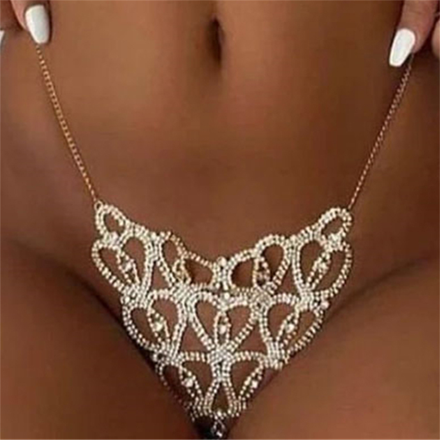 Sexy Body Chain Heart-shaped T - مراجعة Thong Bikini Women وسعره