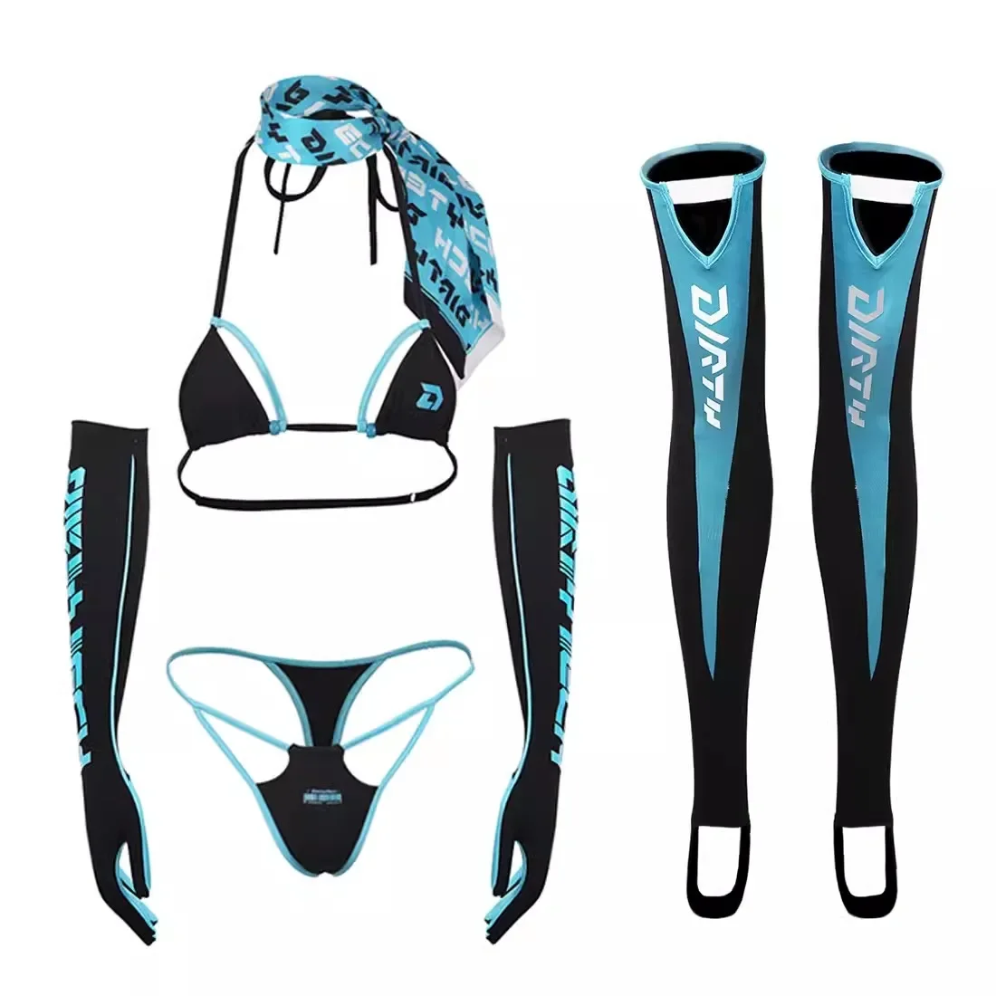 Women Sexy 5 Pieces Bikini Set - مراجعة Thong Bikini Women وسعره