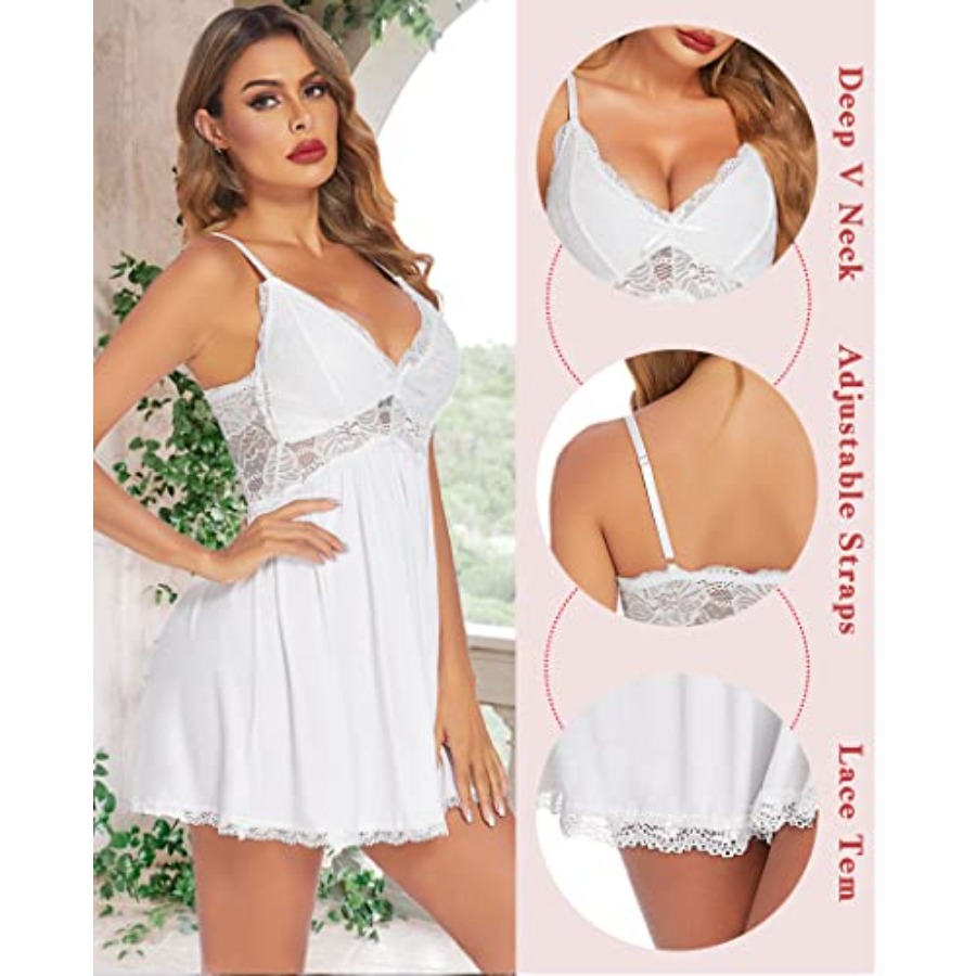 Avidlove Women Chemise Night G - مراجعة Babydoll Chemise Night وسعره