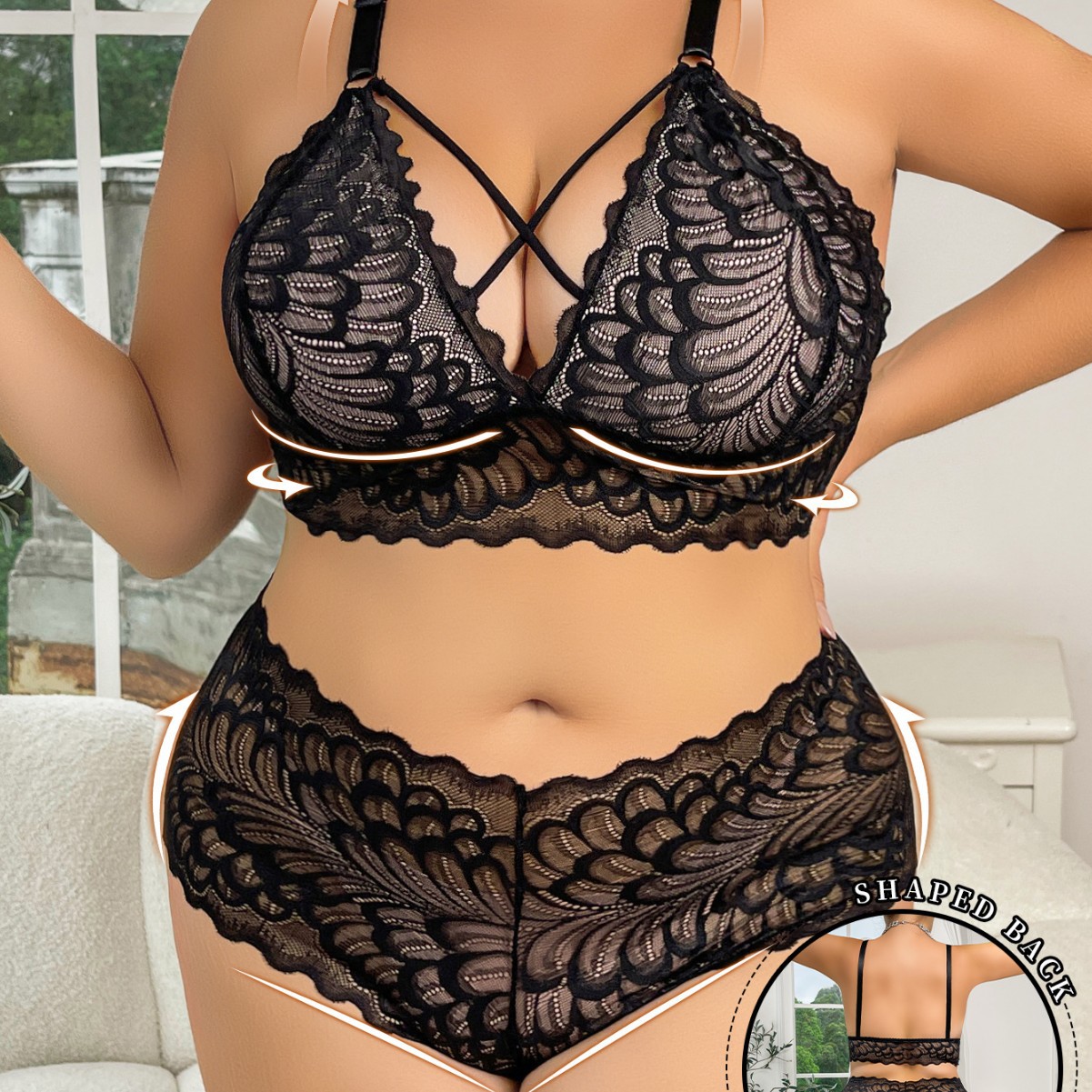 Plus Size Lingerie Set Wire-Fr - مراجعة Seamless Underwear Women وسعره