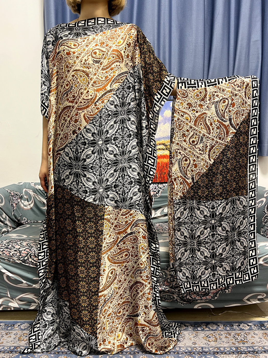 Abayas For Women Dubai Kaftan  - مراجعة Robe Silk Women وسعره