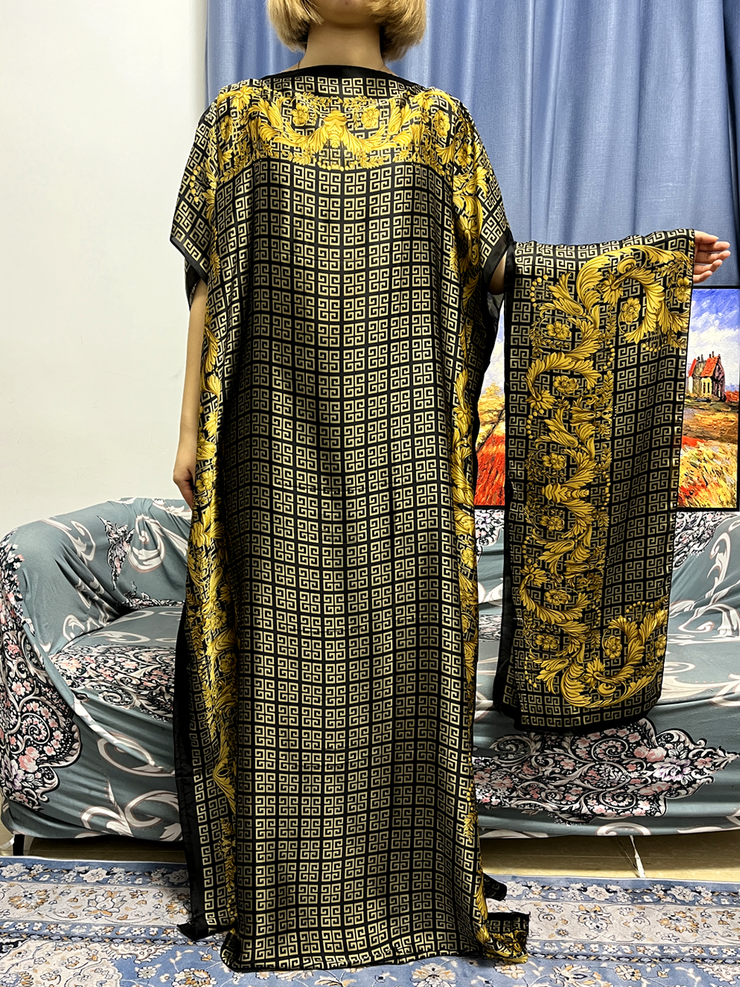 Abayas For Women Dubai Kaftan  - مراجعة Robe Silk Women وسعره