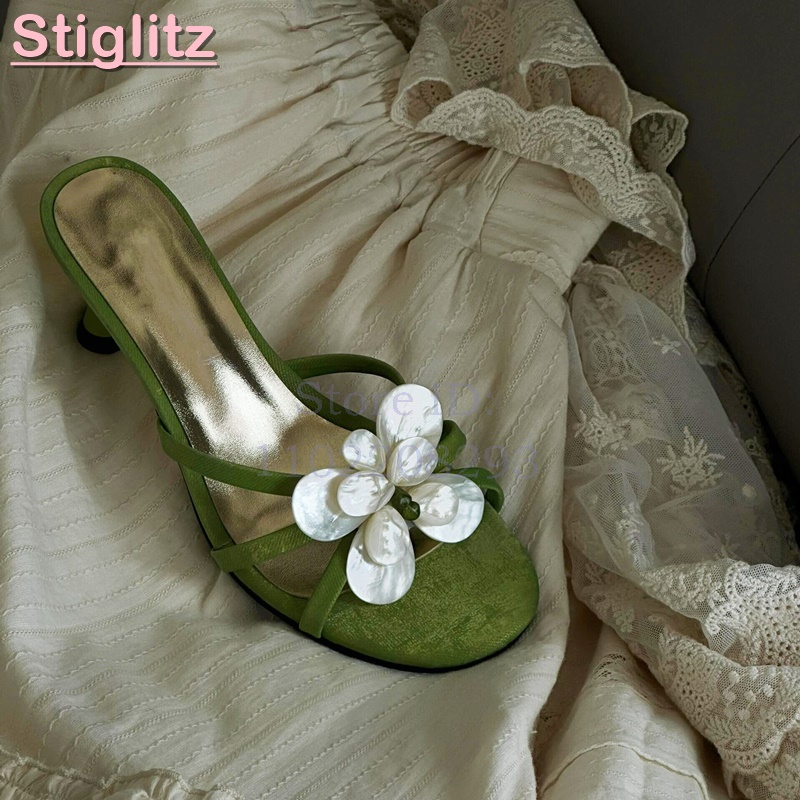 White Flower High Heels Slippe - مراجعة Slip Dress Satin وسعره