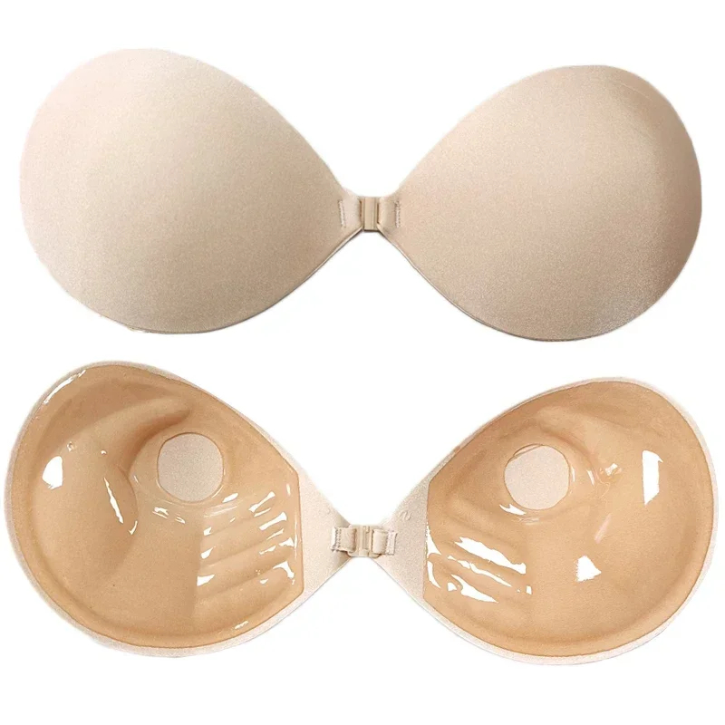 1/2PCS Palm Push Up Invisible  - مراجعة Silicone Bra Adhesive وسعره
