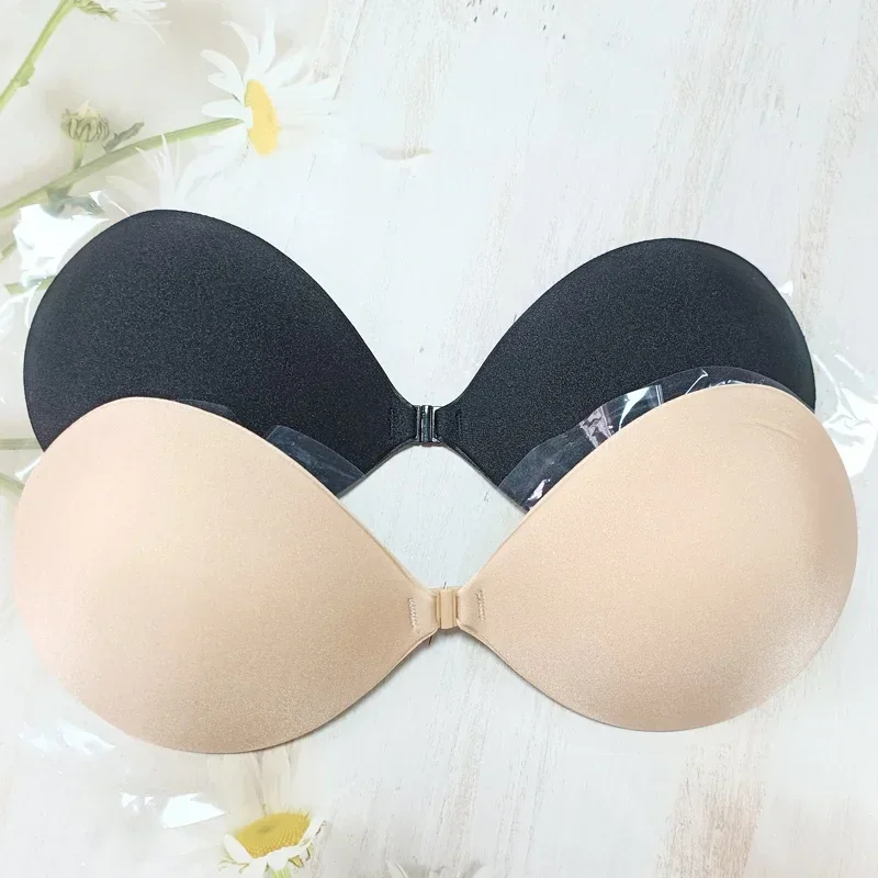 1/2PCS Palm Push Up Invisible  - مراجعة Silicone Bra Adhesive وسعره