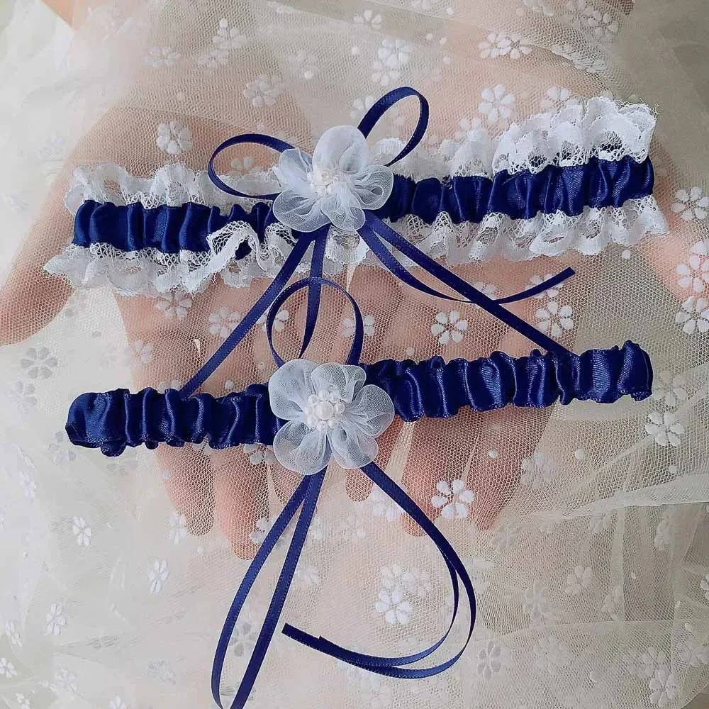 2pcs/Set Satin Ribbon Wedding  - مراجعة Garter Belt Set وسعره