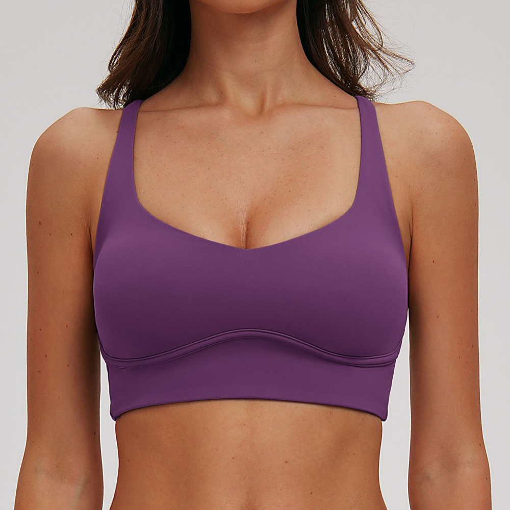Sexy V-neck Sports Bra Yoga Un - مراجعة Sports Bra High Impact وسعره