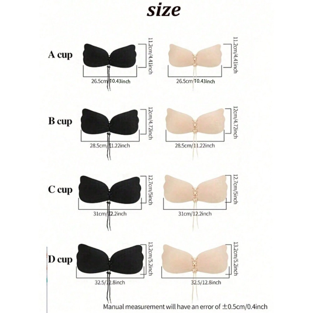 1/2pcs Wing-Shaped Adhesive Br - مراجعة Strapless Bra Backless وسعره