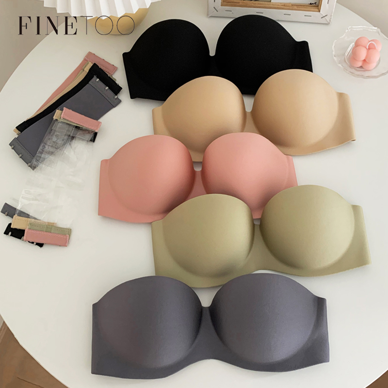 FINETOO Sexy Strapless Bras Wo - مراجعة Bralette Wireless Soft وسعره