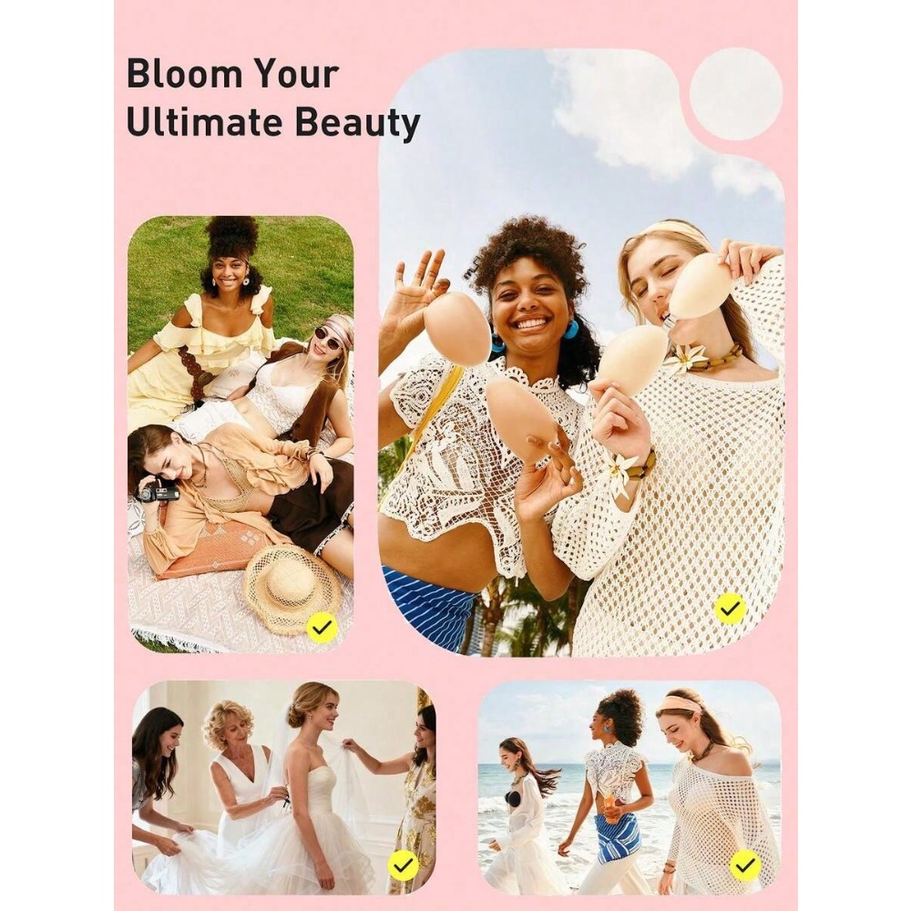 Waterproof Silicone Invisible  - مراجعة Strapless Bra Backless وسعره