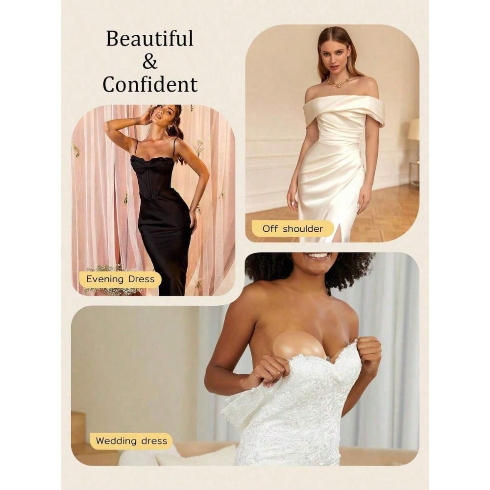 Waterproof Silicone Invisible  - مراجعة Strapless Bra Backless وسعره